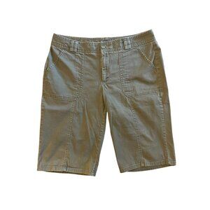 Dockers Women's Size 12 Olive Green Cargo Shorts Mid Rise favorite Utility Y2K